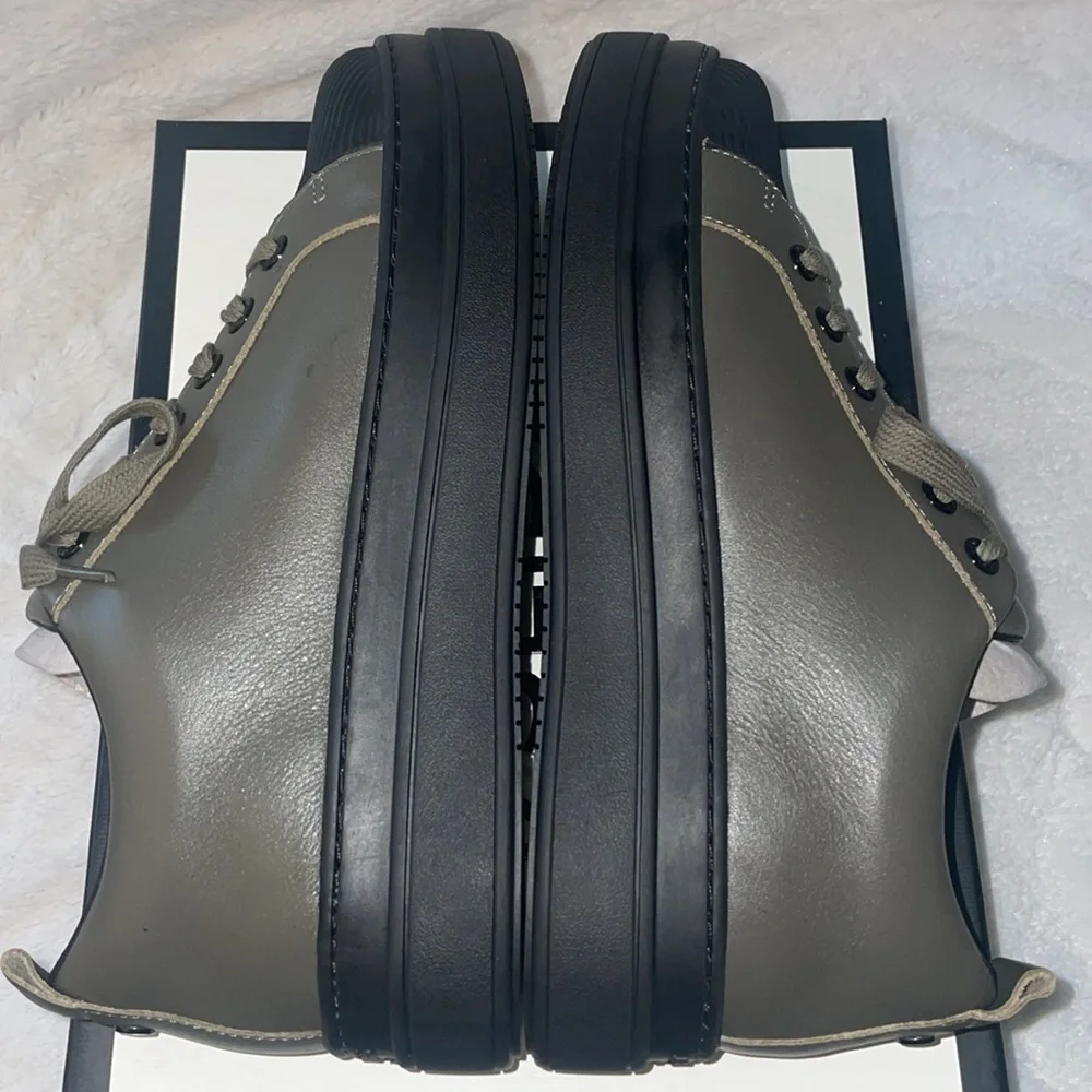 NWT J/SLIDES NOCARINA Cactus and Black Leather Sneaker - Picture 11 of 13